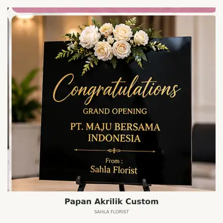 Papan Bunga Akrilik Tegal Timur